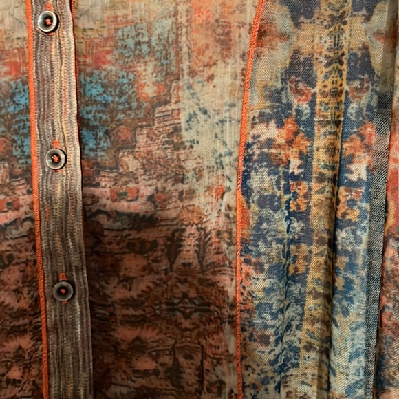 Soft Surroundings Golden Tapestry Safra Shirt - Picture 4 of 7